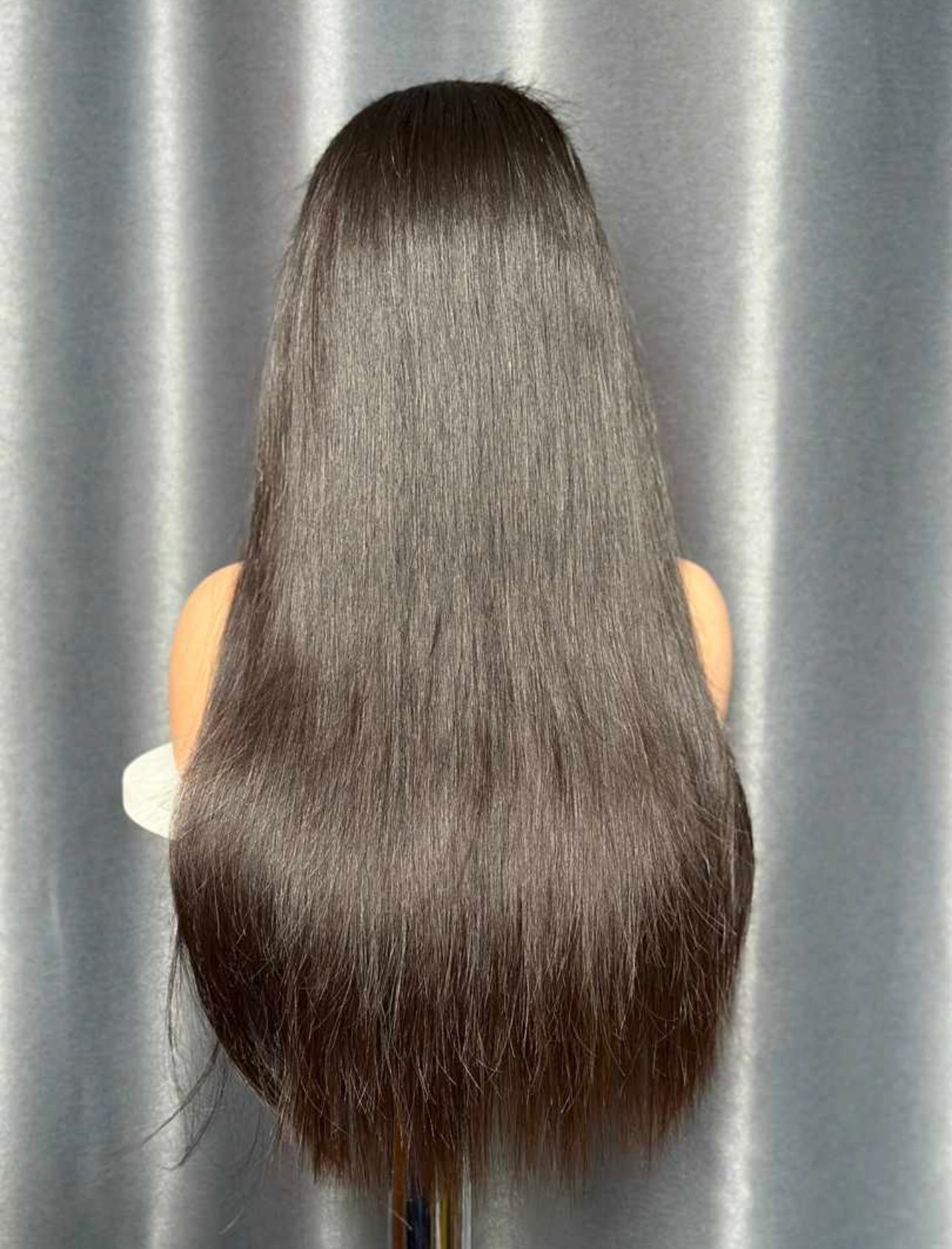Luxury Virgin Hair Straight Glueless Closure Wig Unit